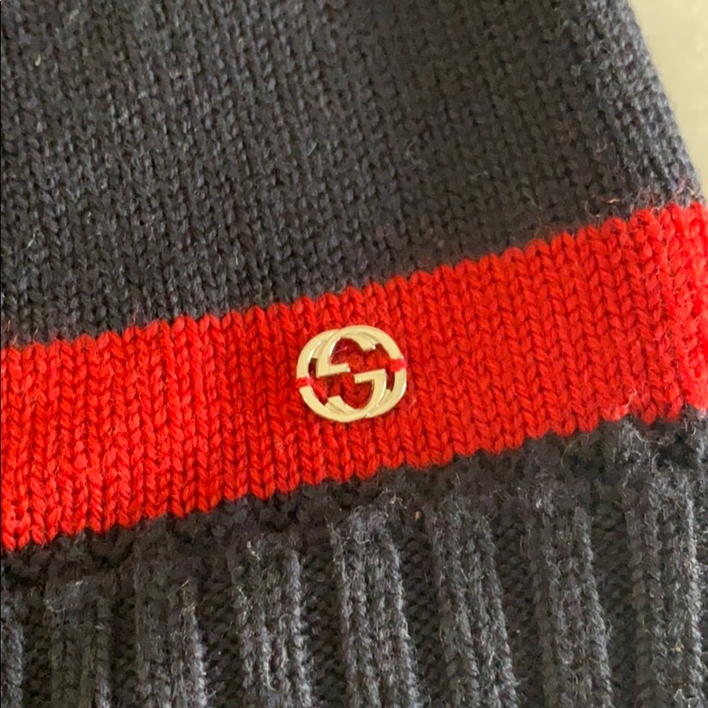 Gucci Web Stripe New Port Tricot Beanie Hat - Picture 3 of 5